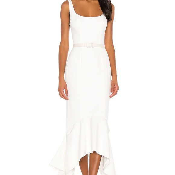 Keepsake the Label White Uptown Midi Dress Porcelain Size XL/US 10 NWT - Picture 2 of 14